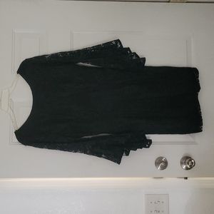 Lulu's Black Lace Side Zip Dress Size Large.